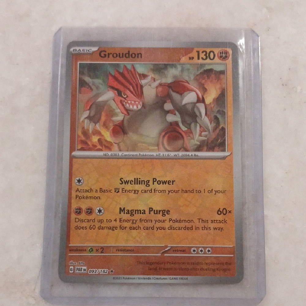 Pokemon Groudon Reverse Holo Trading Card